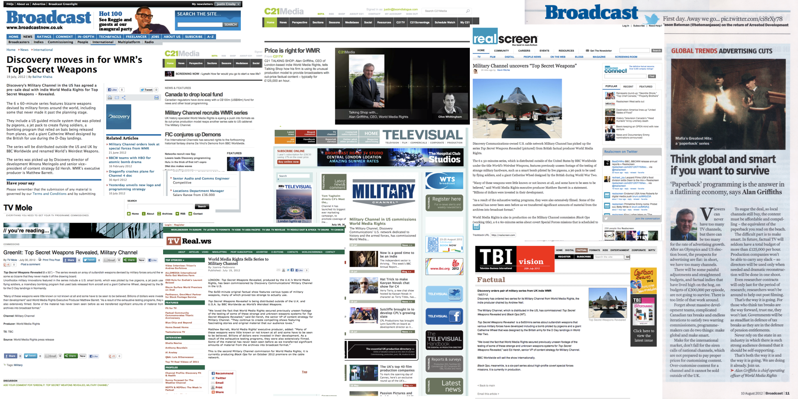 A small selection of coverage we've generated for World Media Rights